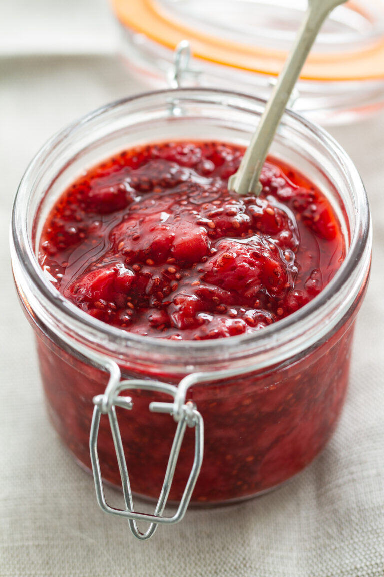 Rhubarb Strawberry Chia Seed Jam - Maple Tapper Blog